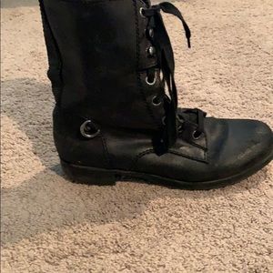 Black Nine West Combat boots